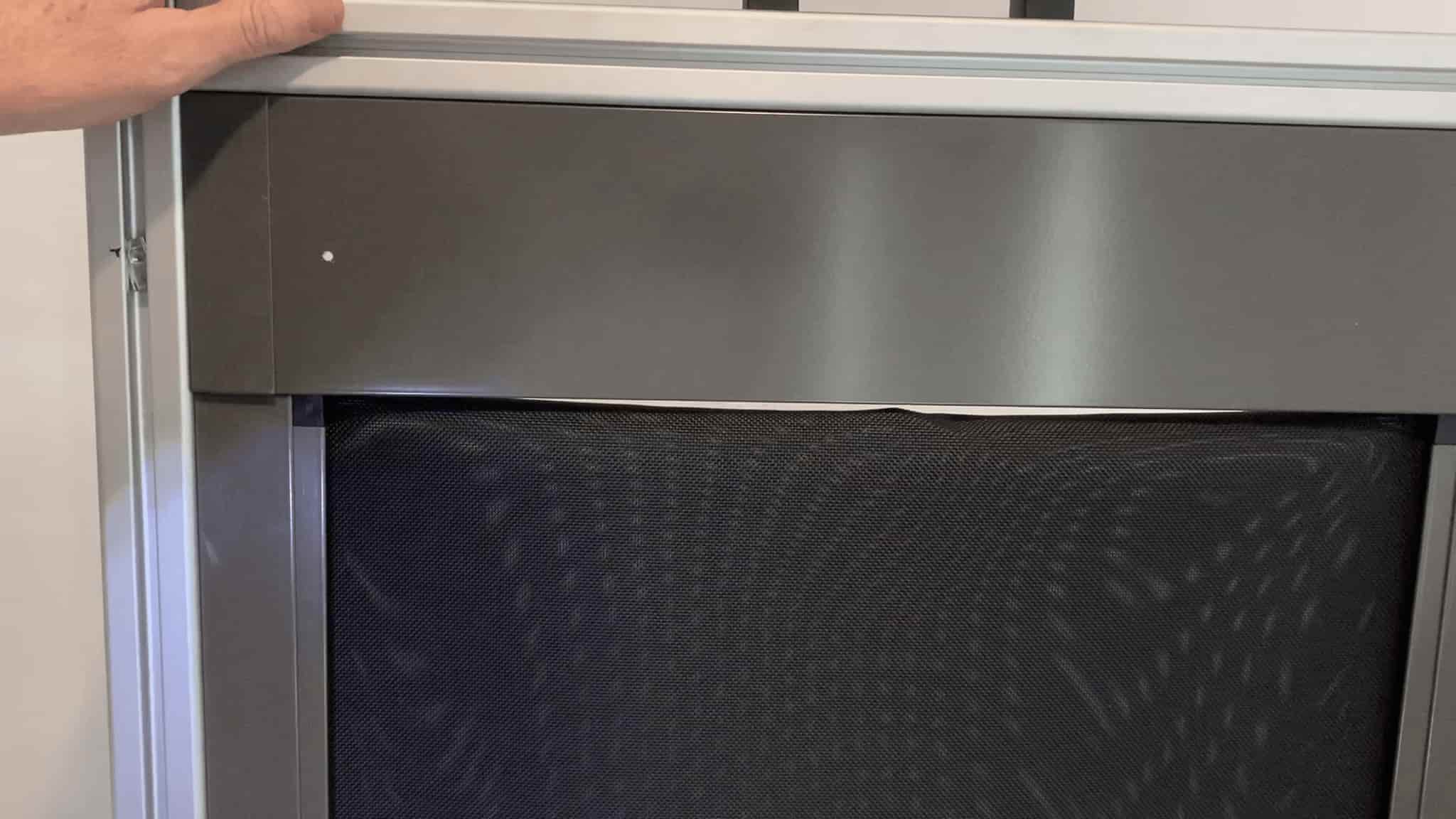 drill hole in zipscreen cassette for cable grommet